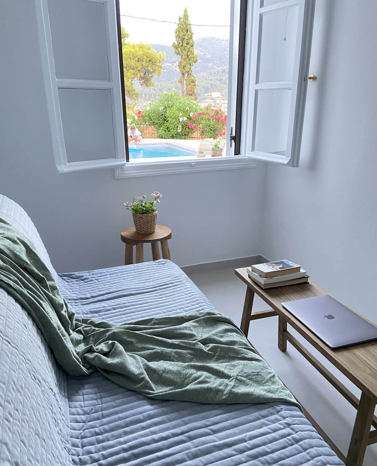 Bedroom three, looking out to the mountains